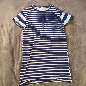 GAP Blue and White Striped T Shirt Dress, Size XS